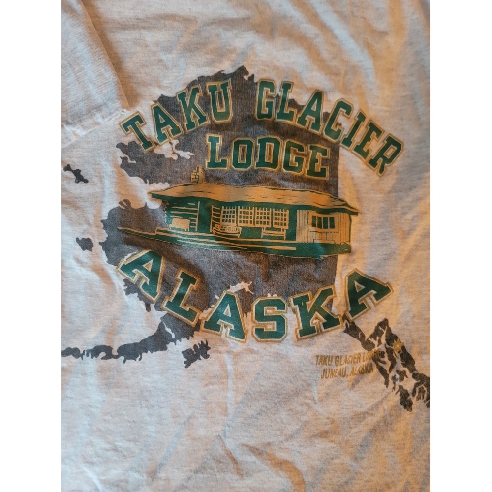 VINTAGE Tako‎ Glacier Lodge T-shirt Size MEDIUM Y2K 90s - Picture 2 of 3